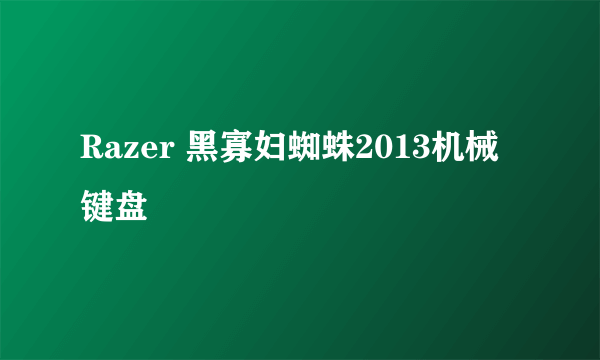 Razer 黑寡妇蜘蛛2013机械键盘