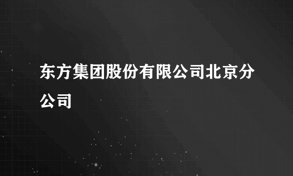 东方集团股份有限公司北京分公司