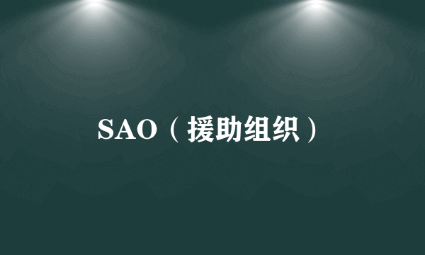 SAO（援助组织）