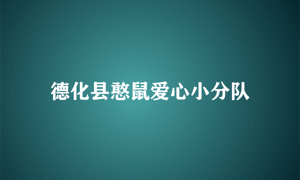 德化县憨鼠爱心小分队