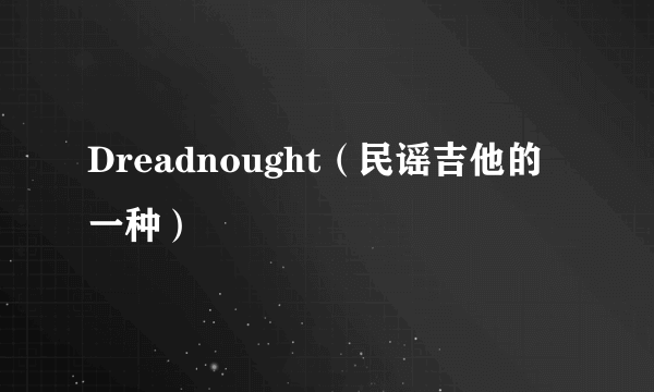 Dreadnought（民谣吉他的一种）