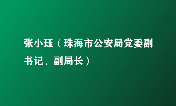 张小珏（珠海市公安局党委副书记、副局长）