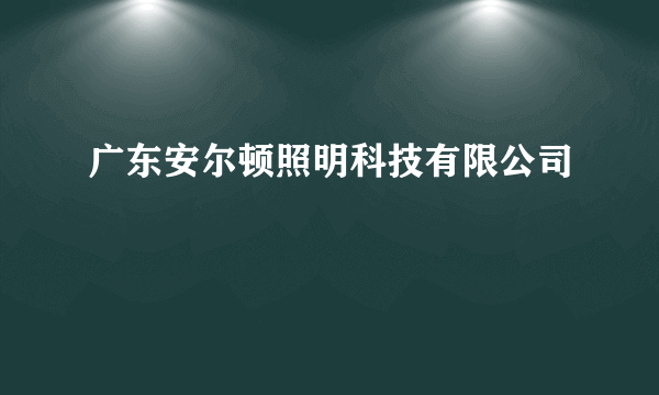 广东安尔顿照明科技有限公司