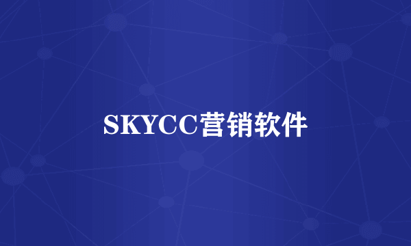 SKYCC营销软件