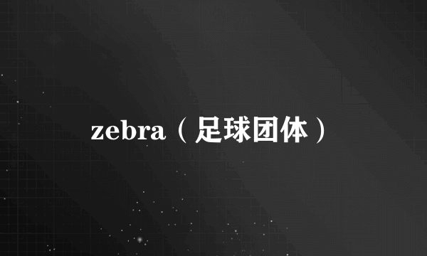 zebra（足球团体）