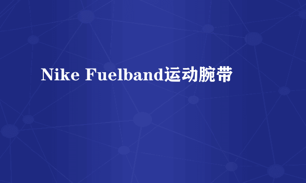 Nike Fuelband运动腕带