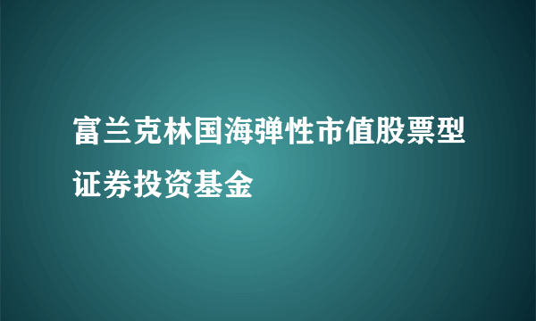 富兰克林国海弹性市值股票型证券投资基金