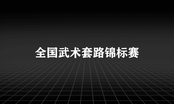 全国武术套路锦标赛