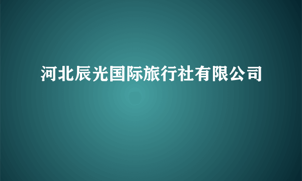 河北辰光国际旅行社有限公司