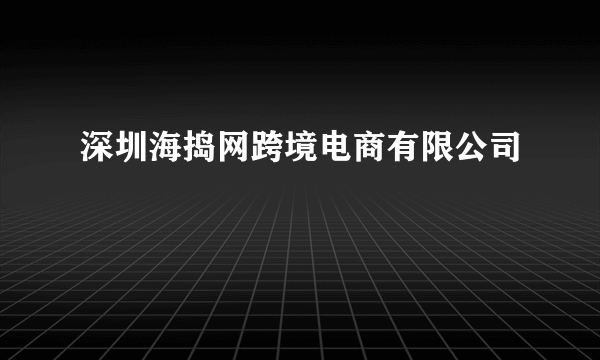 深圳海捣网跨境电商有限公司