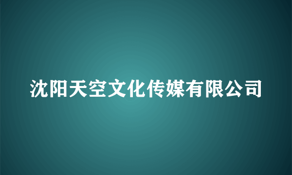 沈阳天空文化传媒有限公司