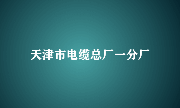 天津市电缆总厂一分厂