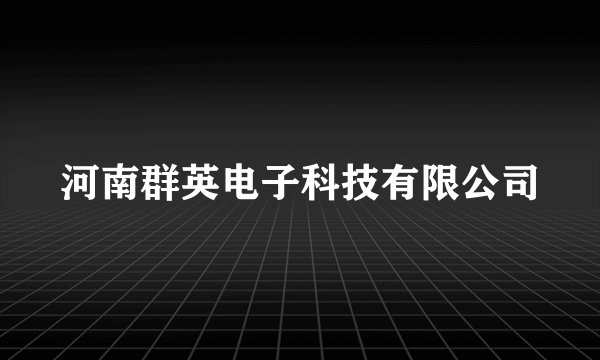 河南群英电子科技有限公司