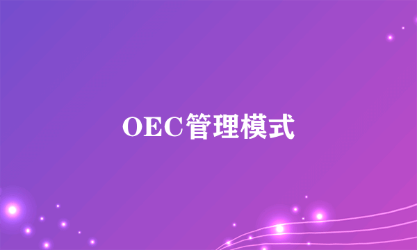 OEC管理模式