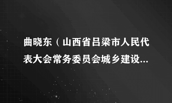 曲晓东（山西省吕梁市人民代表大会常务委员会城乡建设与环境资源保护工作委员会主任）