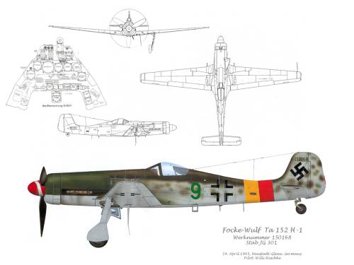 福克·沃尔夫Ta-152H-1高空战斗侦察机