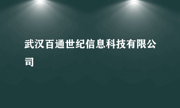 武汉百通世纪信息科技有限公司