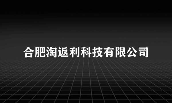 合肥淘返利科技有限公司