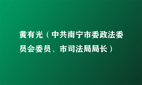 黄有光（中共南宁市委政法委员会委员、市司法局局长）