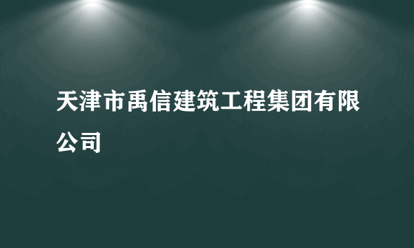 天津市禹信建筑工程集团有限公司