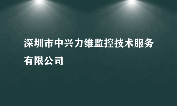 深圳市中兴力维监控技术服务有限公司