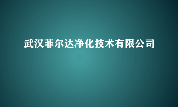 武汉菲尔达净化技术有限公司