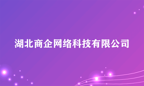 湖北商企网络科技有限公司