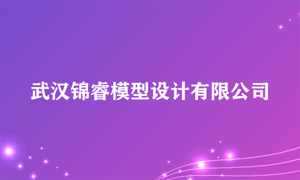 武汉锦睿模型设计有限公司