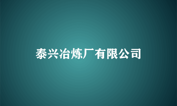 泰兴冶炼厂有限公司