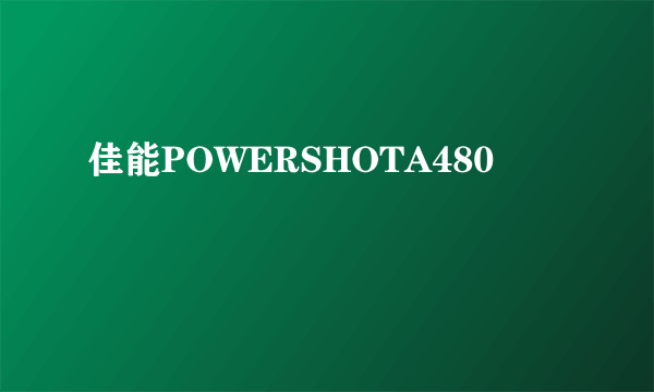 佳能POWERSHOTA480