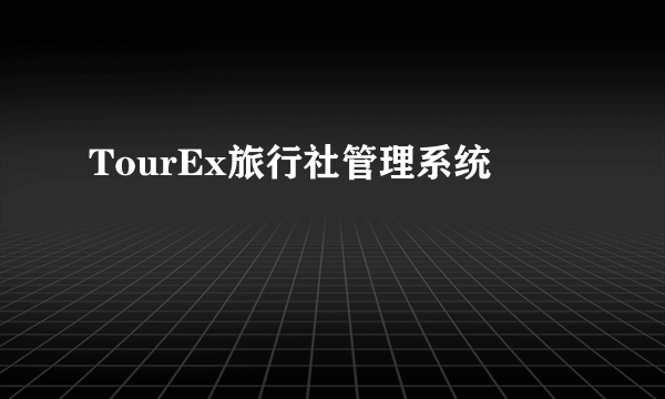 TourEx旅行社管理系统