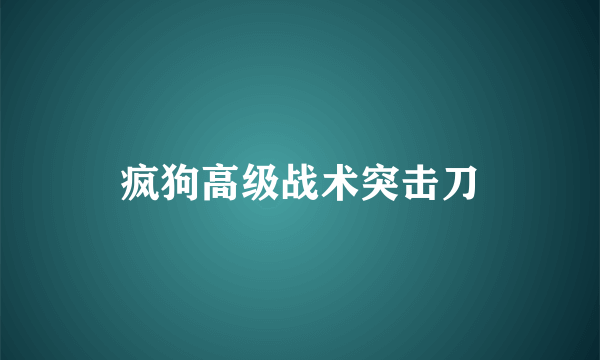 疯狗高级战术突击刀