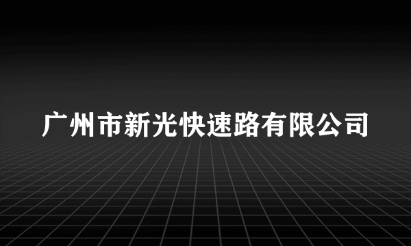 广州市新光快速路有限公司