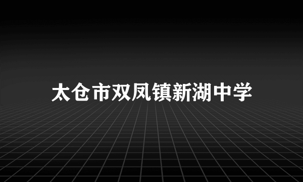 太仓市双凤镇新湖中学