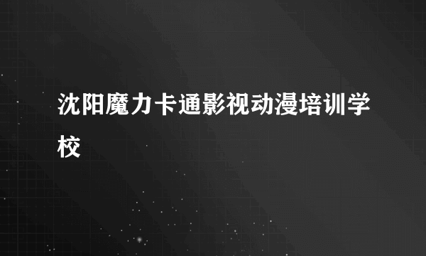 沈阳魔力卡通影视动漫培训学校