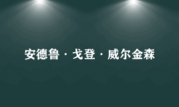 安德鲁·戈登·威尔金森