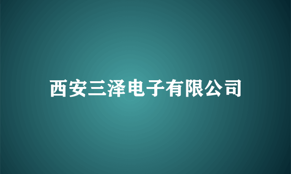 西安三泽电子有限公司