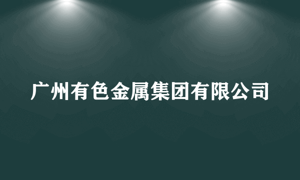 广州有色金属集团有限公司