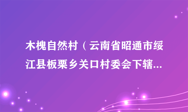 木槐自然村（云南省昭通市绥江县板栗乡关口村委会下辖自然村）