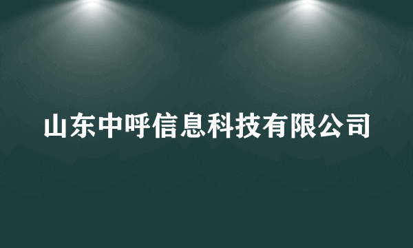 山东中呼信息科技有限公司