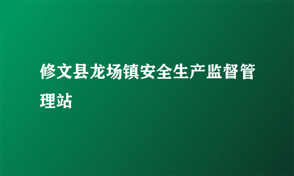 修文县龙场镇安全生产监督管理站