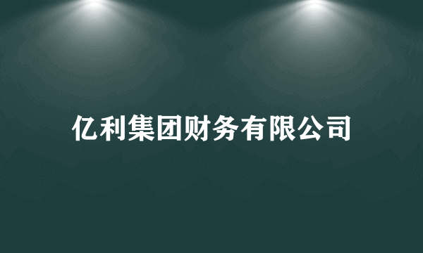 亿利集团财务有限公司