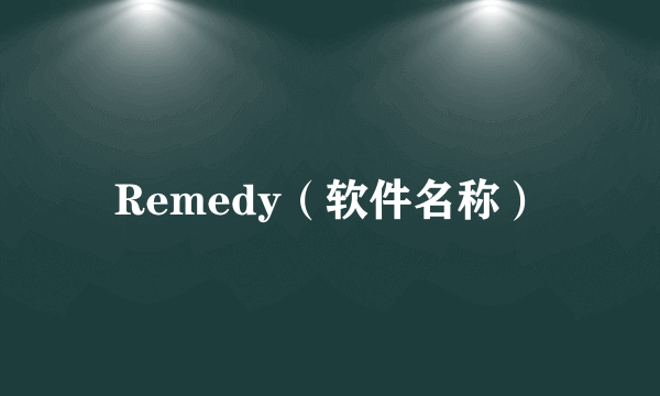 Remedy（软件名称）