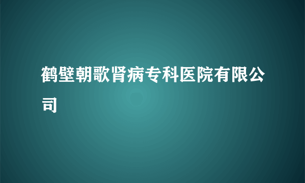 鹤壁朝歌肾病专科医院有限公司