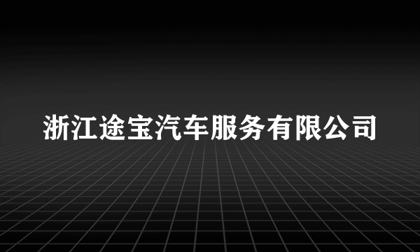 浙江途宝汽车服务有限公司