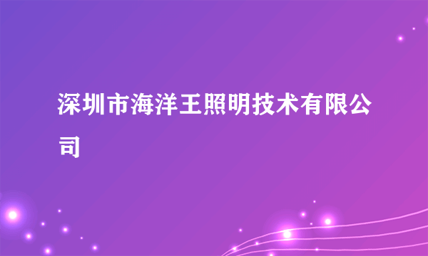 深圳市海洋王照明技术有限公司