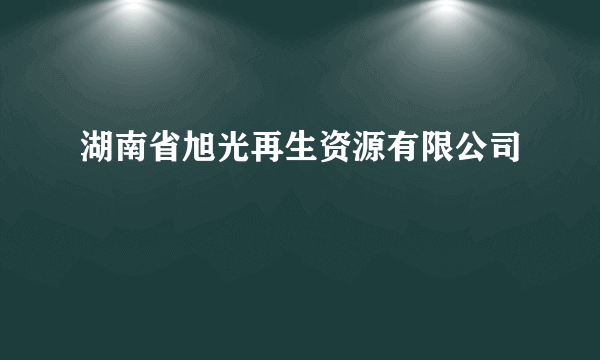 湖南省旭光再生资源有限公司