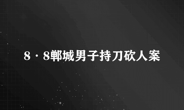 8·8郸城男子持刀砍人案